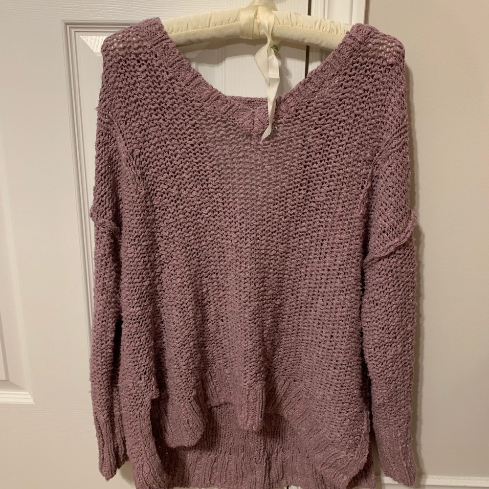 Mauve slouchy Hollister sweater